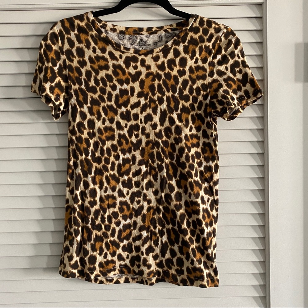 J Crew leopard T, size small